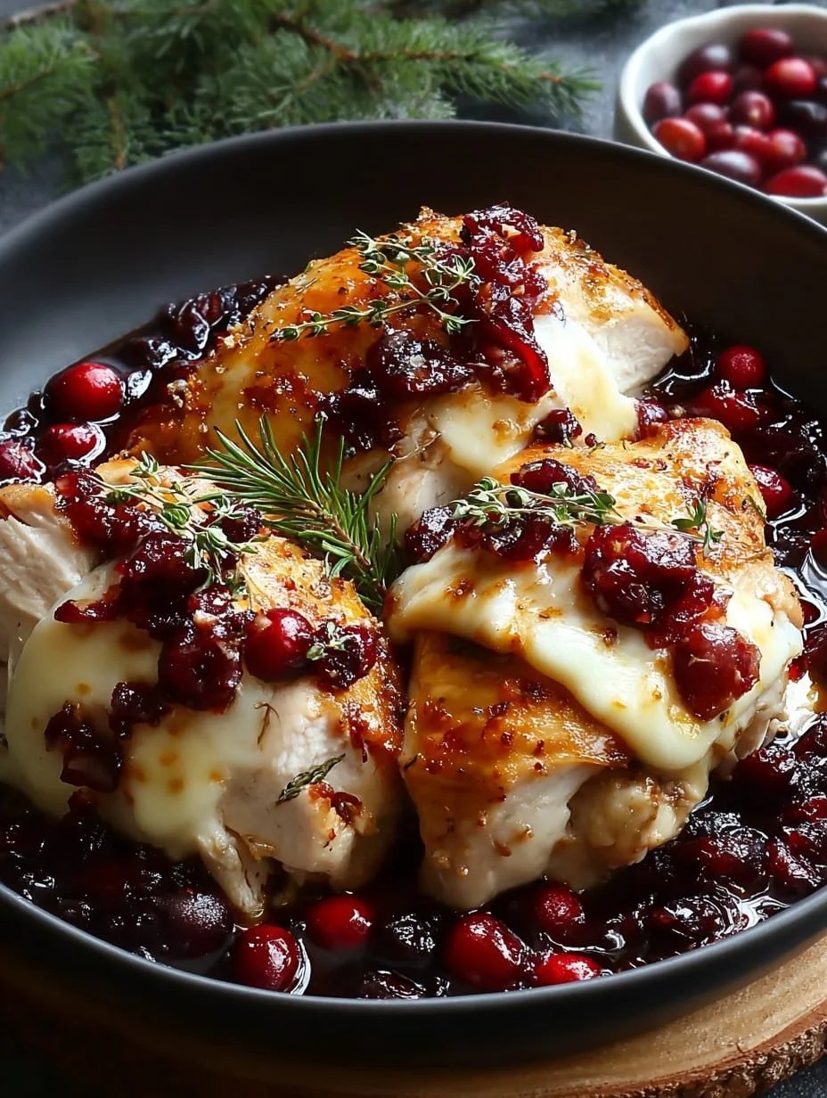 Cranberry Brie Stuffed Chicken Christmas Dinner 2 Cranberry Brie Stuffed Chicken Christmas Dinner