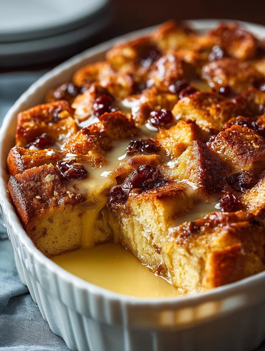 Delicious French toast casserole topped with pecans, served warm in a dish.