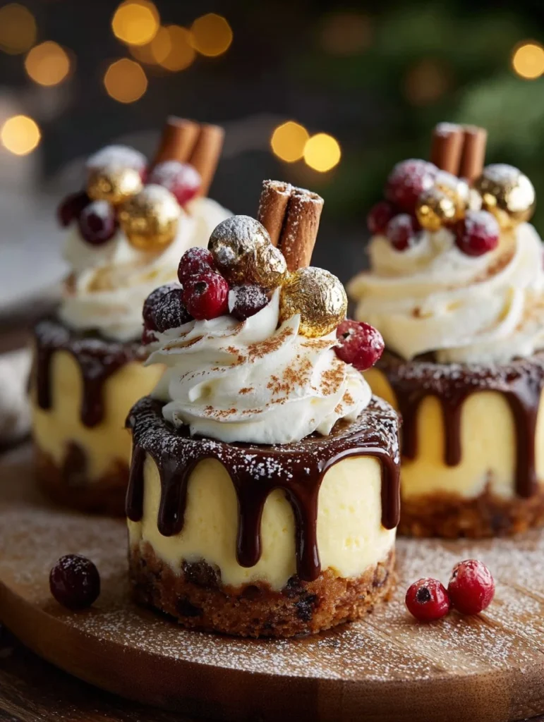 Delicious mini Christmas Tree Cheesecake Bites on a festive plate