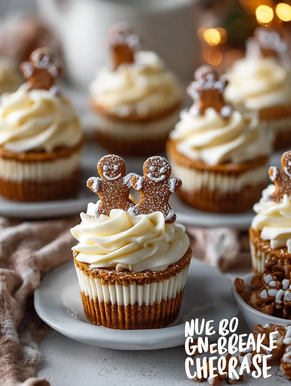 Delicious no-bake gingerbread cheesecake cups topped with whipped cream