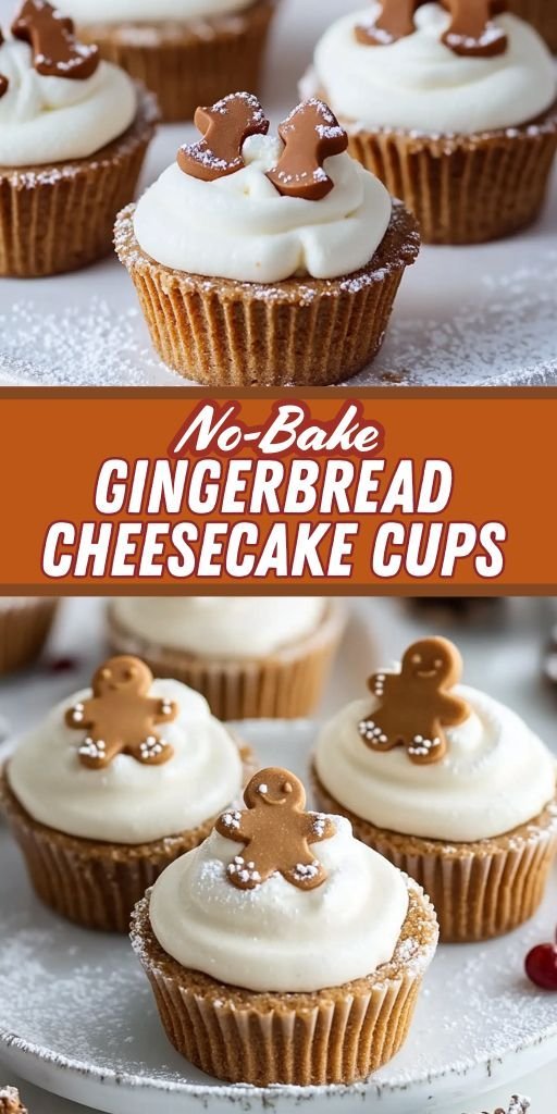 No-Bake Gingerbread Cheesecake Cups
