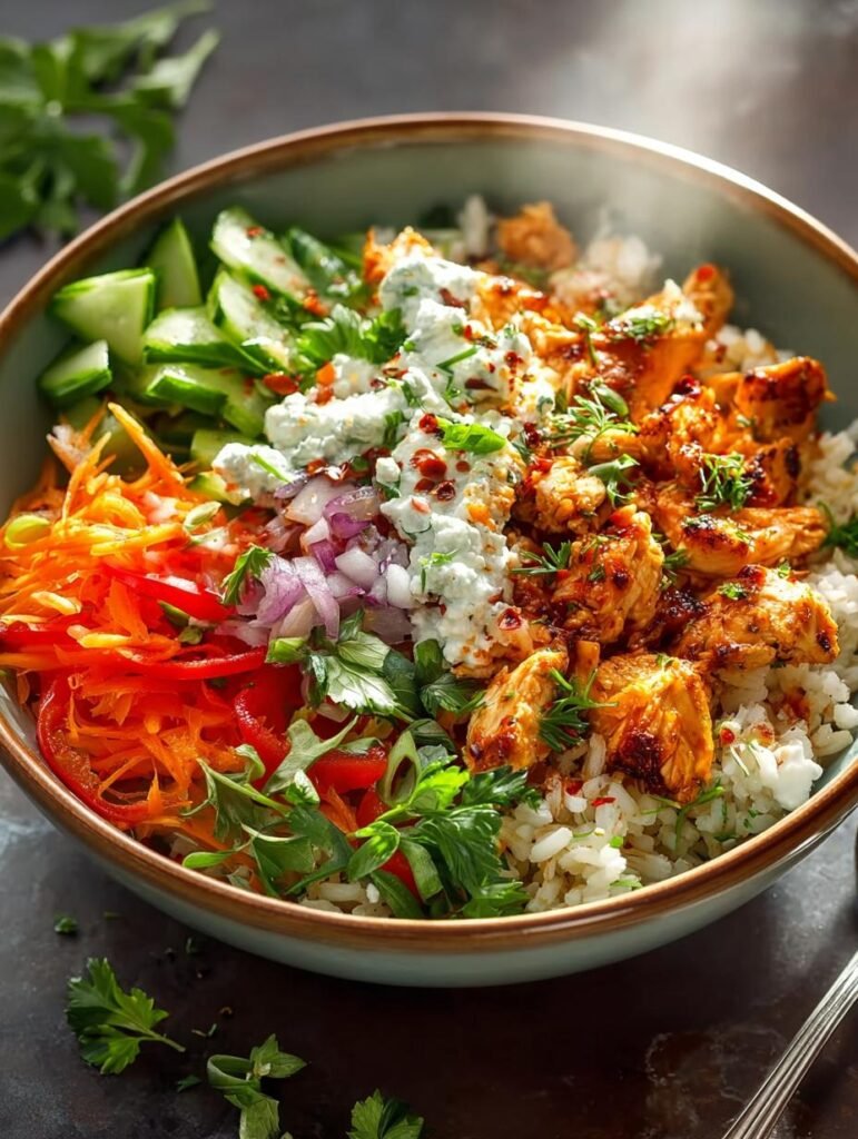 Buffalo Chicken Rice Bowls