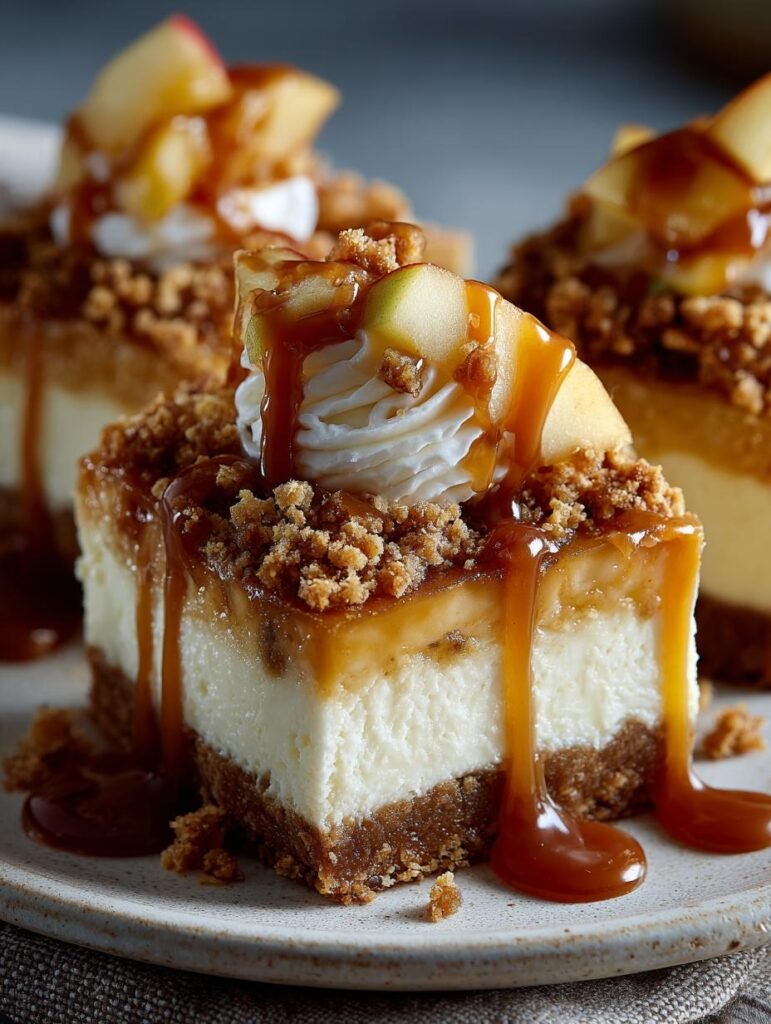 Caramel Apple Cheesecake Bars
