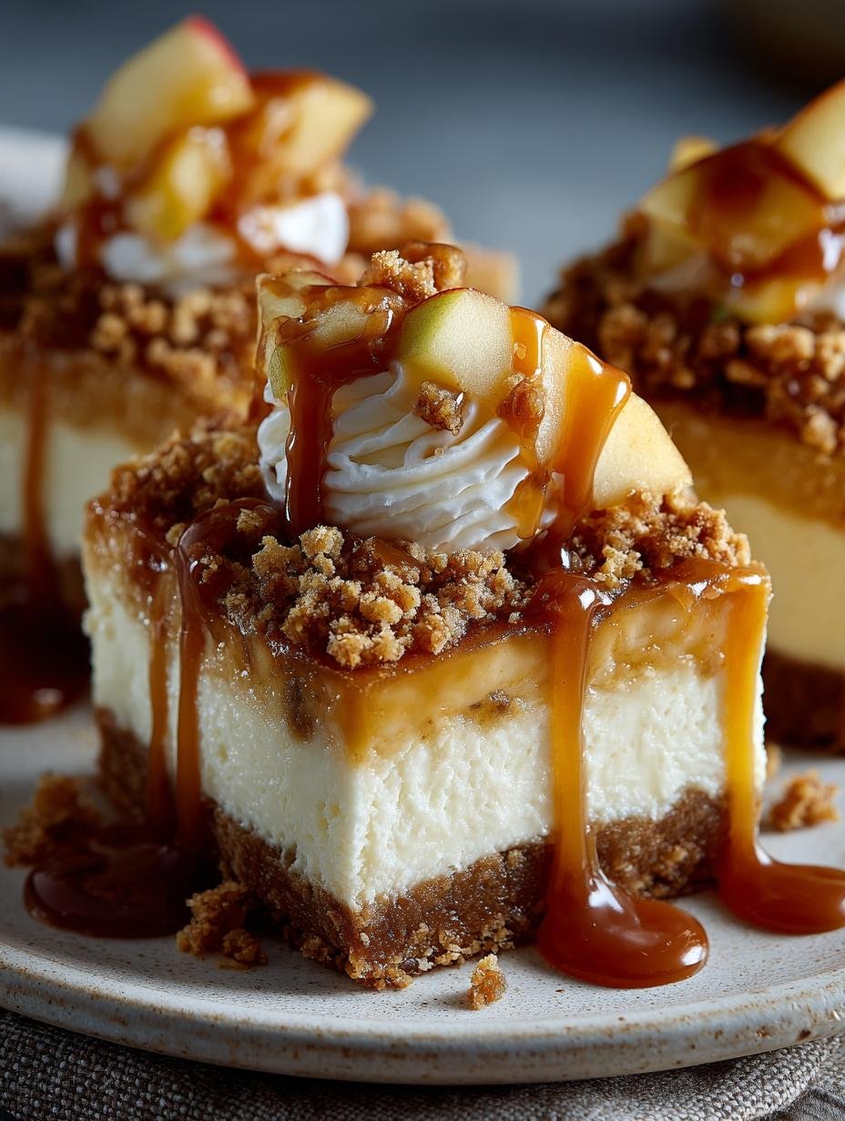 Caramel Apple Cheesecake Bars