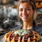 Cheddar Chive Waffles with