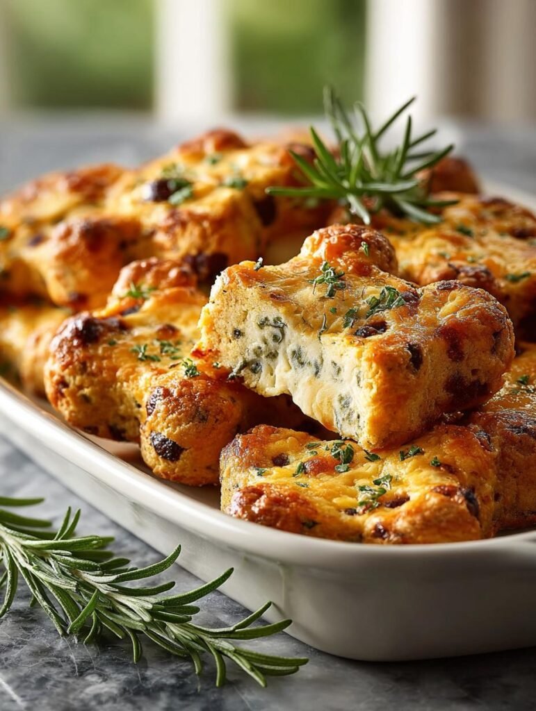 Cheesy Herb Baked Dog
