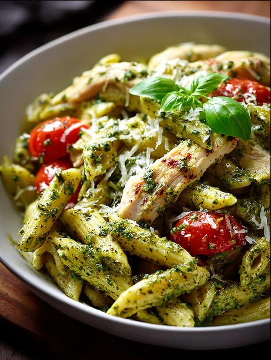 Delicious Chicken Pesto Pasta in 25 Minutes - Chicken Pesto Pasta - additional detail