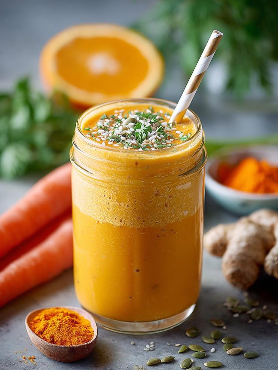 Citrus Carrot Ginger Smoothie: 5 Energizing Minutes 2 Citrus Carrot Ginger Smoothie: 5 Energizing Minutes - Citrus Carrot Ginger Smoothie - main visual representation