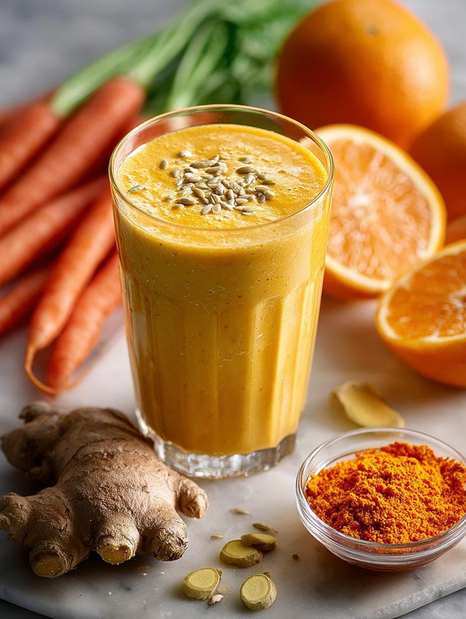 Citrus Carrot Ginger Smoothie: 5 Energizing Minutes 3 Citrus Carrot Ginger Smoothie: 5 Energizing Minutes - Citrus Carrot Ginger Smoothie - additional detail