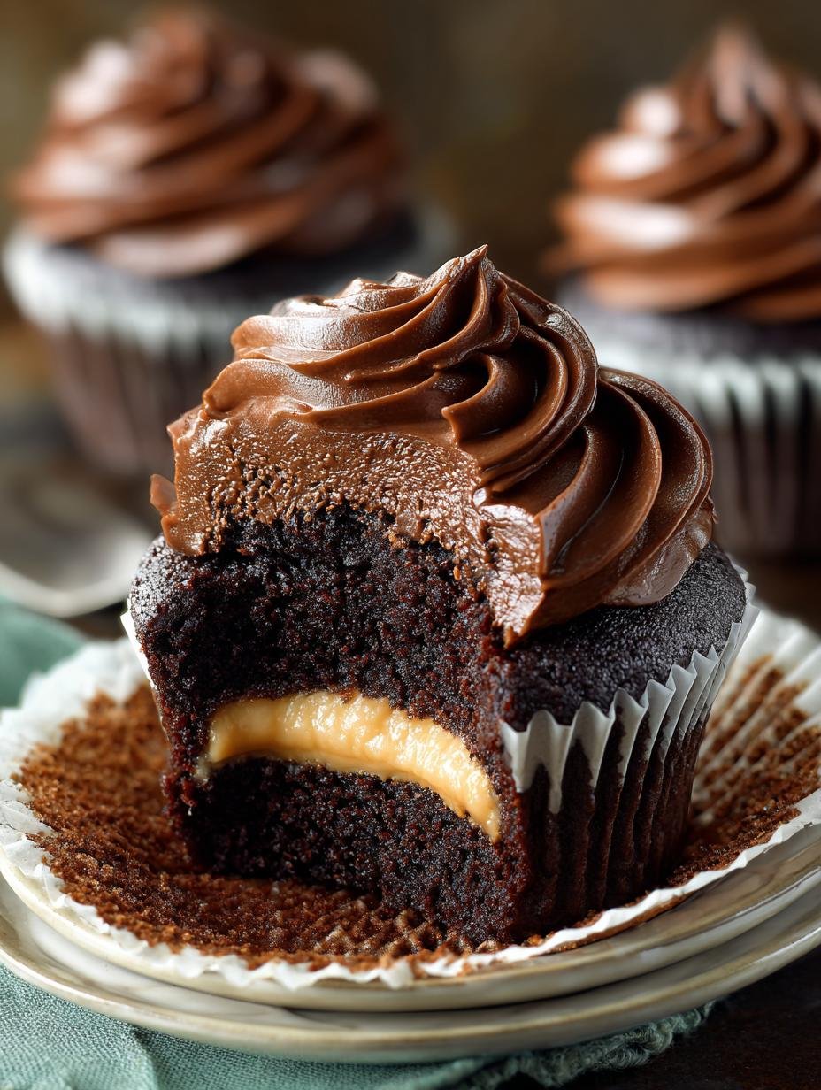 Double Dark Chocolate Cupcakes: 12 Irresistible Treats - Double Dark Chocolate Cupcakes - main visual representation