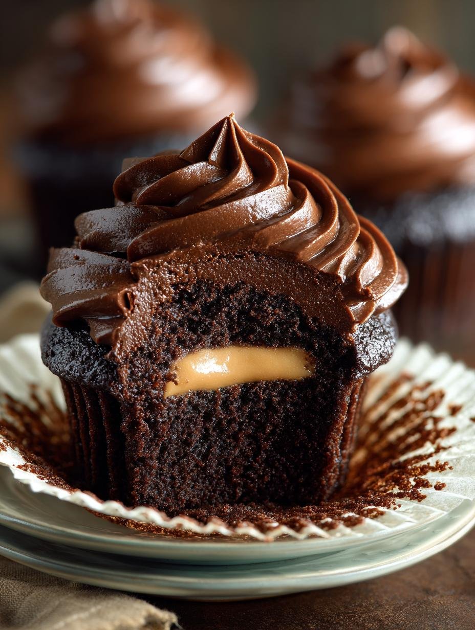 Double Dark Chocolate Cupcakes: 12 Irresistible Treats - Double Dark Chocolate Cupcakes - additional detail