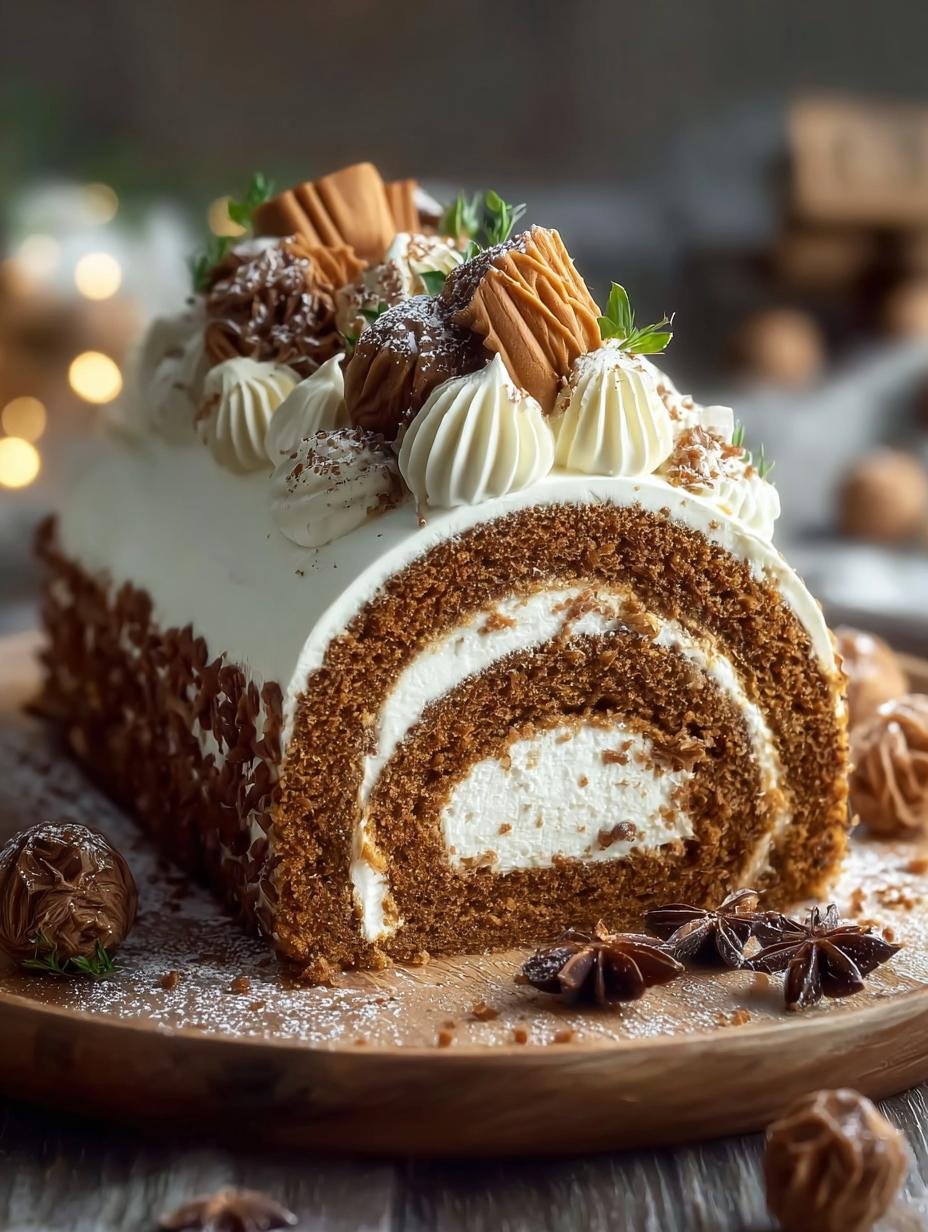 Gingerbread Bûche Noël: 10 Steps to Holiday Bliss - Gingerbread Buche Noel - main visual representation