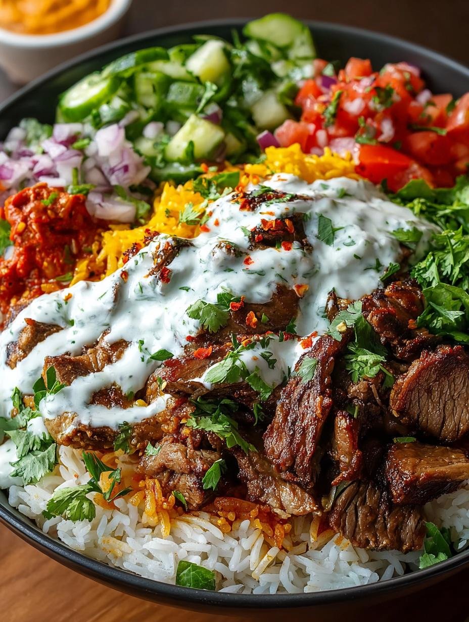 Halal Cart Lamb Over Rice: 7 Irresistible Flavor Layers 1 Halal Cart Lamb Over