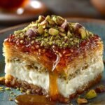 Honey Pistachio Baklava Cheesecake