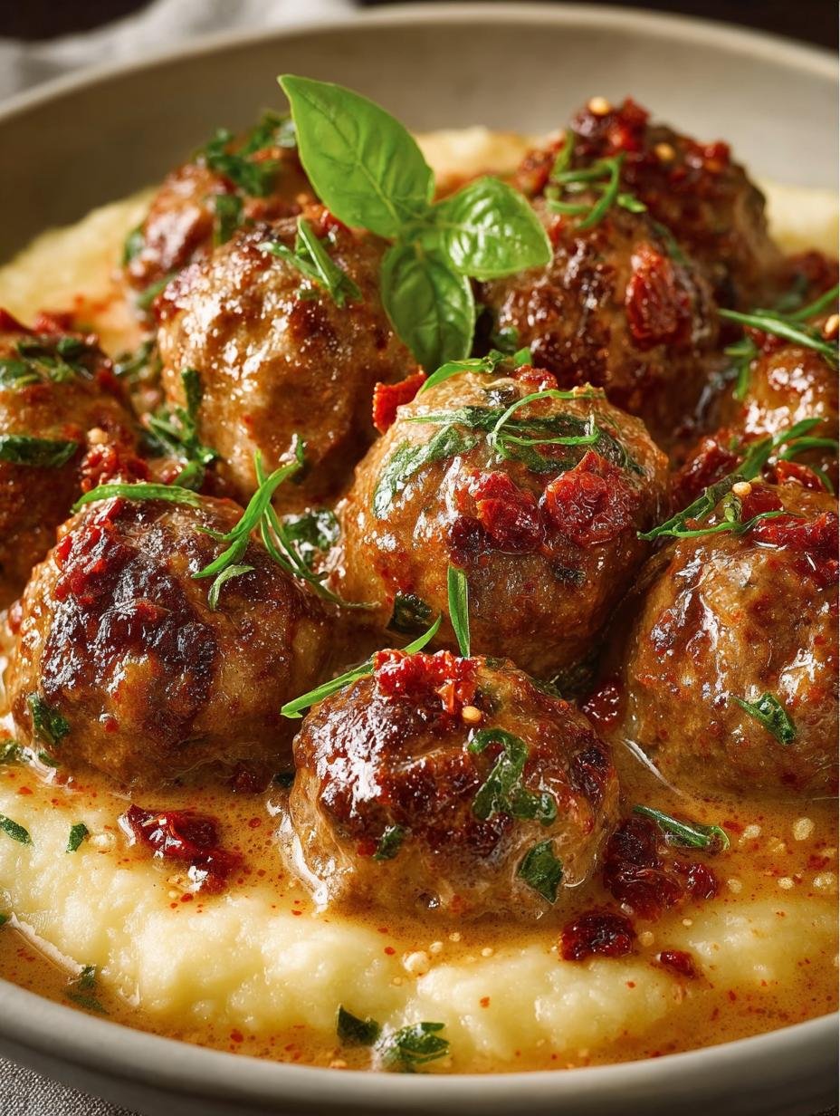 Marry Meatballs: 5 Delectable Ways to Marry Flavors 2 Irresistible Marry Meatballs with creamy sauce served on a plate