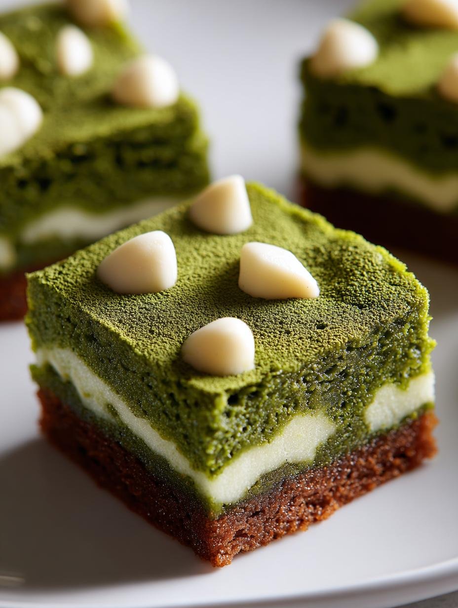 Delicious Matcha White Chocolate Brownies Recipe - Matcha White Chocolate Brownies - additional detail