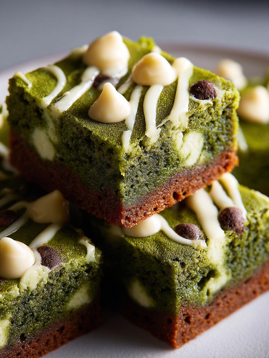 Matcha White Chocolate Brownies