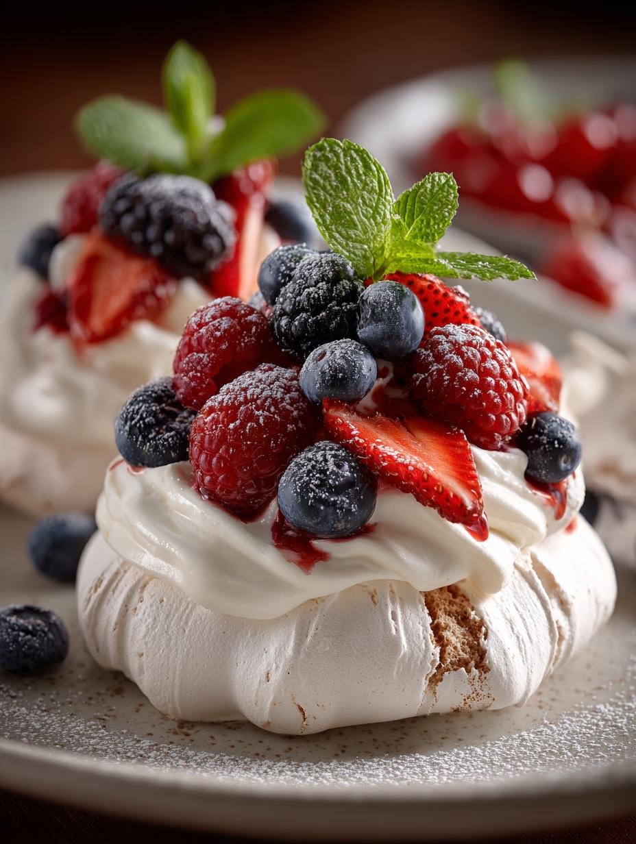 Mini Berry Pavlovas: 6 Irresistible Bite-Sized Desserts 1 Mini Berry Pavlovas