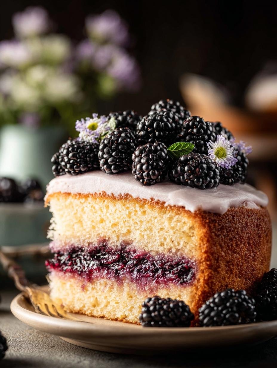 Moist Blackberry Lavender Cake: A Delightful Treat - Moist Blackberry Lavender Cake - additional detail