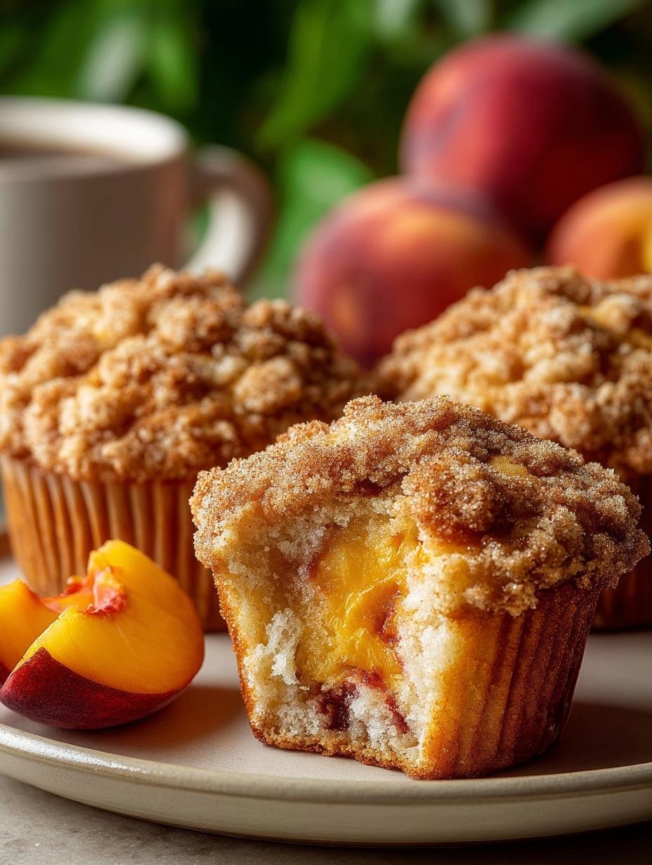 Delicious Peach Streusel Muffins to Savor Every Morning 3 Delicious Peach Streusel Muffins to Savor Every Morning - Peach Streusel Muffins - additional detail
