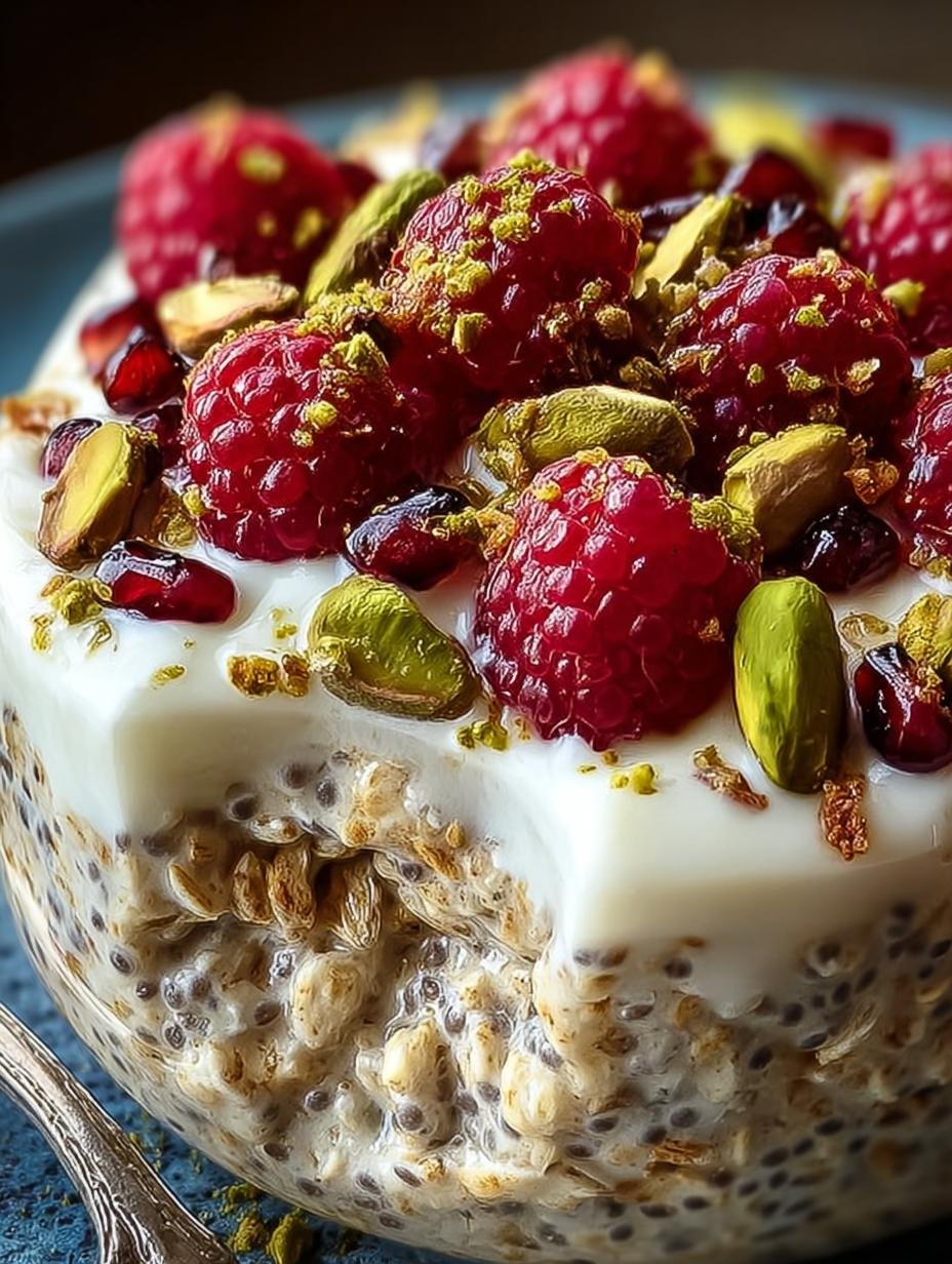 Creamy Pistachio Overnight Oats for a Healthy Start 2 Creamy Pistachio Overnight Oats for a Healthy Start - Pistachio Overnight Oats - main visual representation