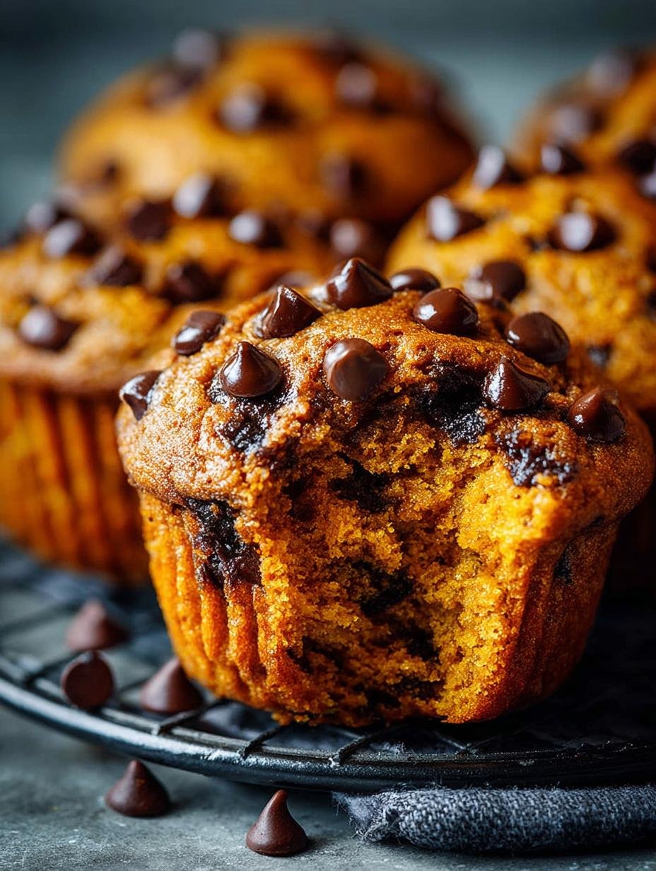 Delicious Pumpkin Chocolate Chip Muffins Recipe - Pumpkin Chocolate Chip Muffins - additional detail