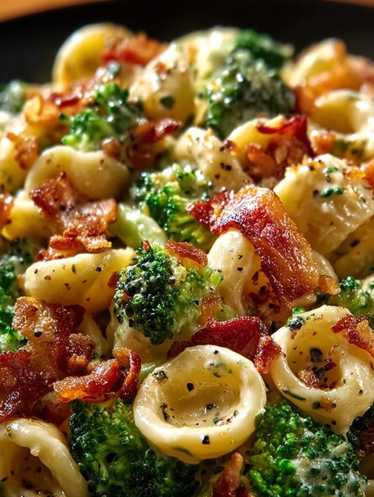 Spicy Bacon Broccoli Orecchiette
