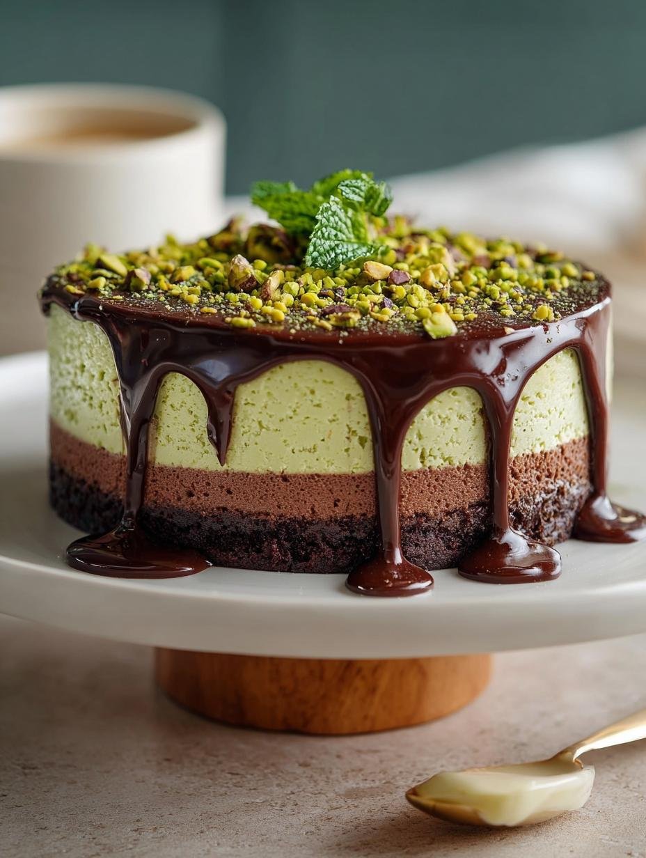 Bake Chocolate Pistachio Cheesecake: A Decadent Delight - Bake Chocolate Pistachio Cheesecake - additional detail