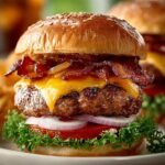 Beef Bacon Cheeseburgers with