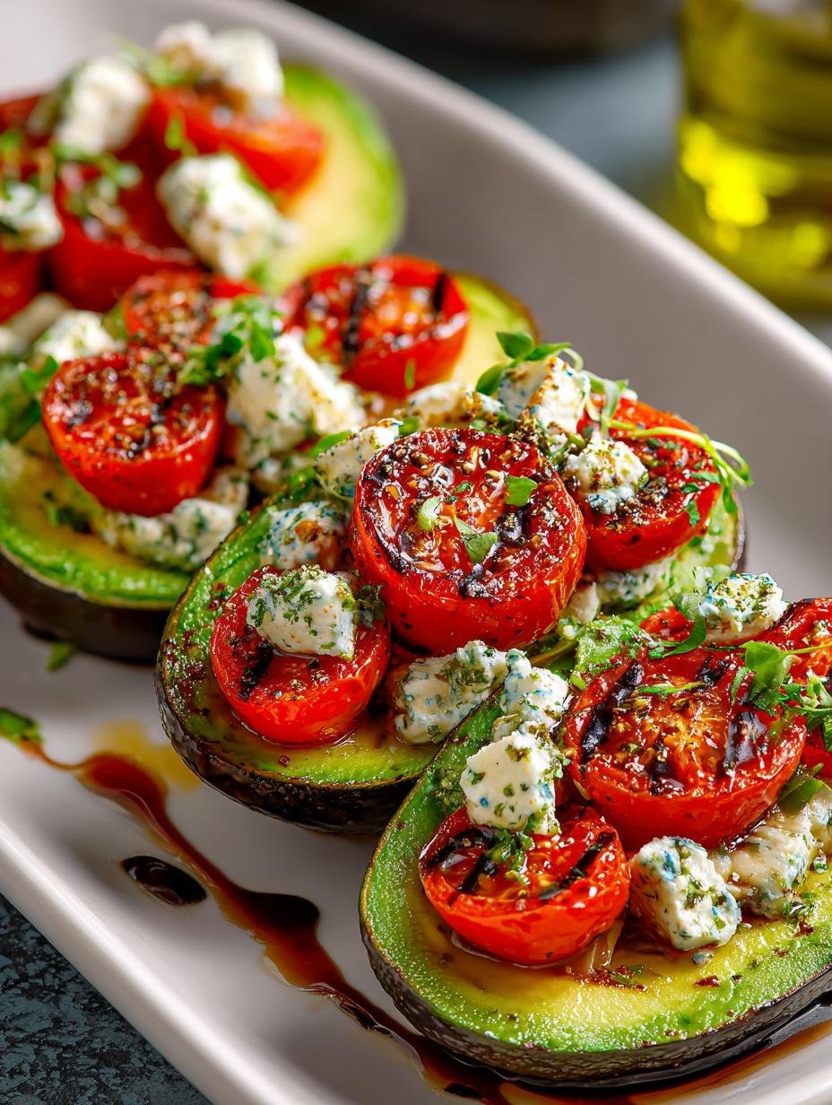 Caprese Stuffed Avocado Halves
