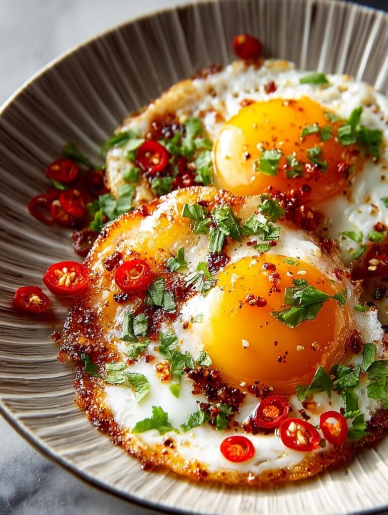 Chili Crisp Fried Eggs