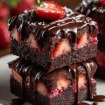 Chocolate Covered Strawberry Brownies