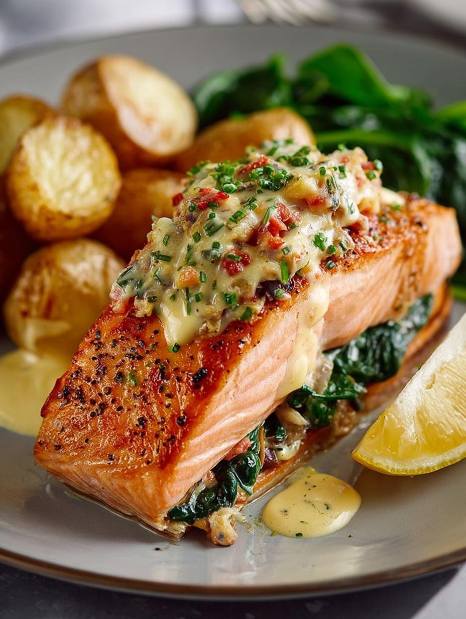 Crab Stuffed Salmon: A Luxurious 30-Minute Dinner 3 Crab Stuffed Salmon: A Luxurious 30-Minute Dinner - Crab Stuffed Salmon - additional detail