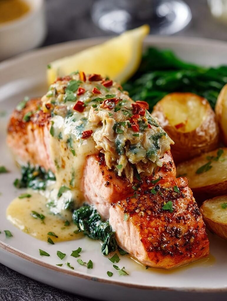 Crab Stuffed Salmon