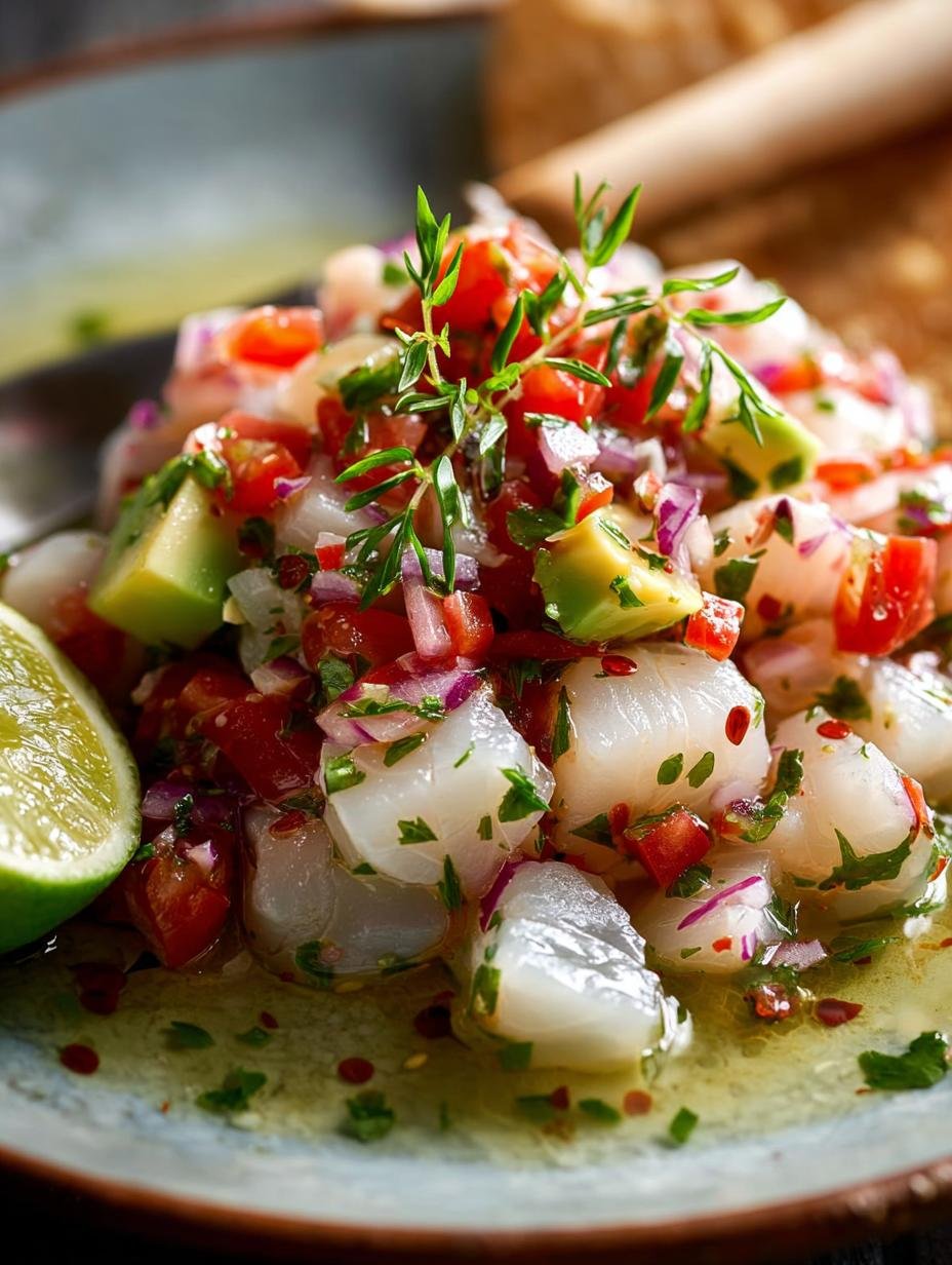 Fresh Fish Ceviche with Avocado: A Flavorful Delight 3 Fresh Fish Ceviche with Avocado: A Flavorful Delight - Fresh Fish Ceviche with - additional detail
