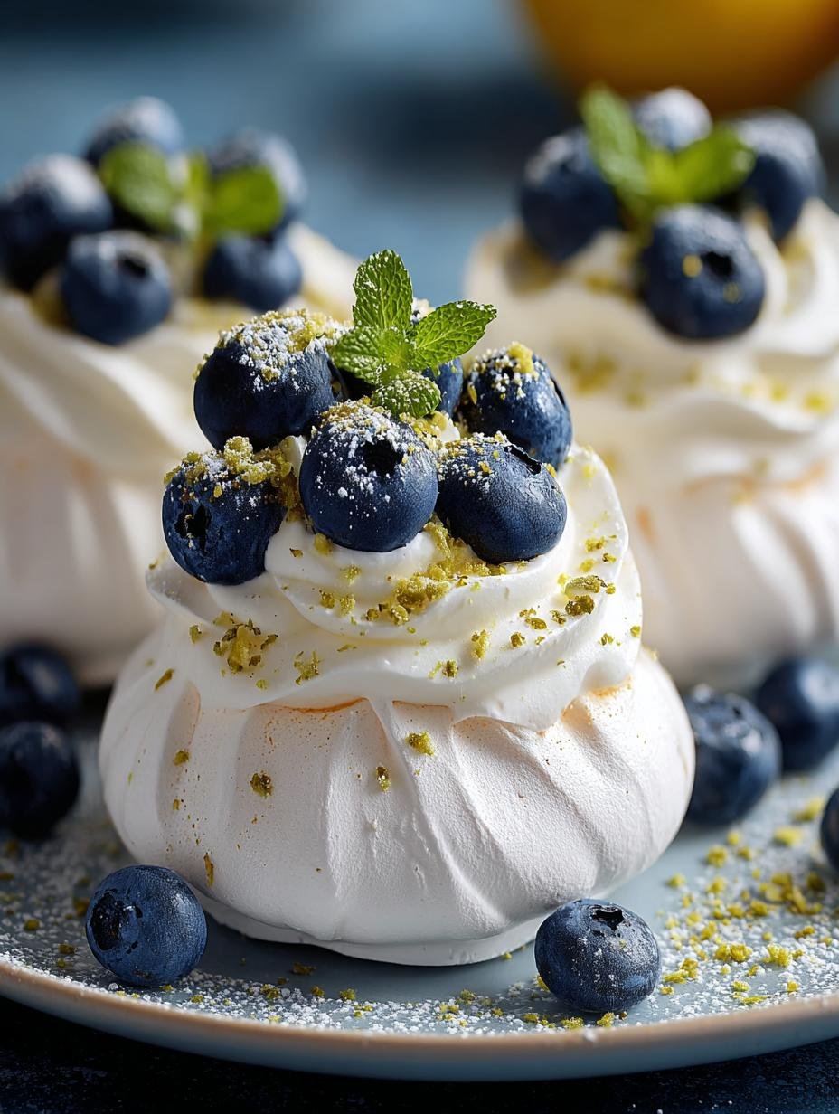 Mini Lemon Blueberry Pavlovas: 12 Irresistible Bites - Mini Lemon Blueberry Pavlovas - main visual representation