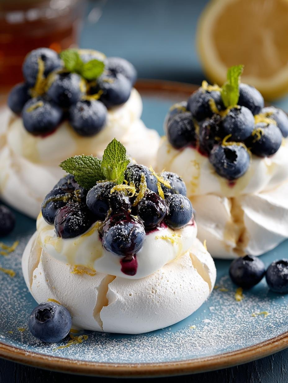 Mini Lemon Blueberry Pavlovas: 12 Irresistible Bites - Mini Lemon Blueberry Pavlovas - additional detail