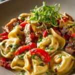 One Pan Cheesesteak Tortellini