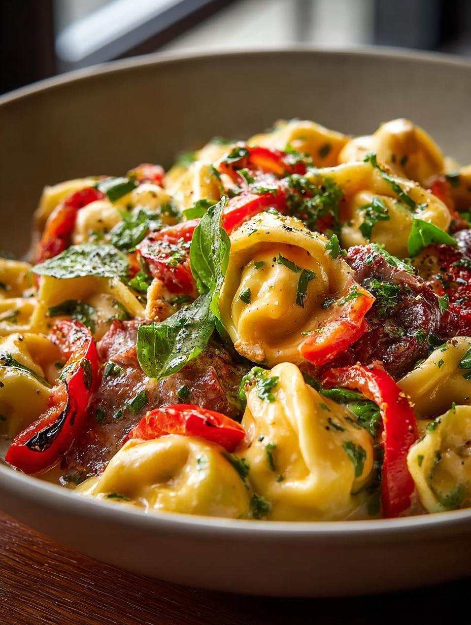 One Pan Cheesesteak Tortellini: A Comforting Delight - One Pan Cheesesteak Tortellini - additional detail