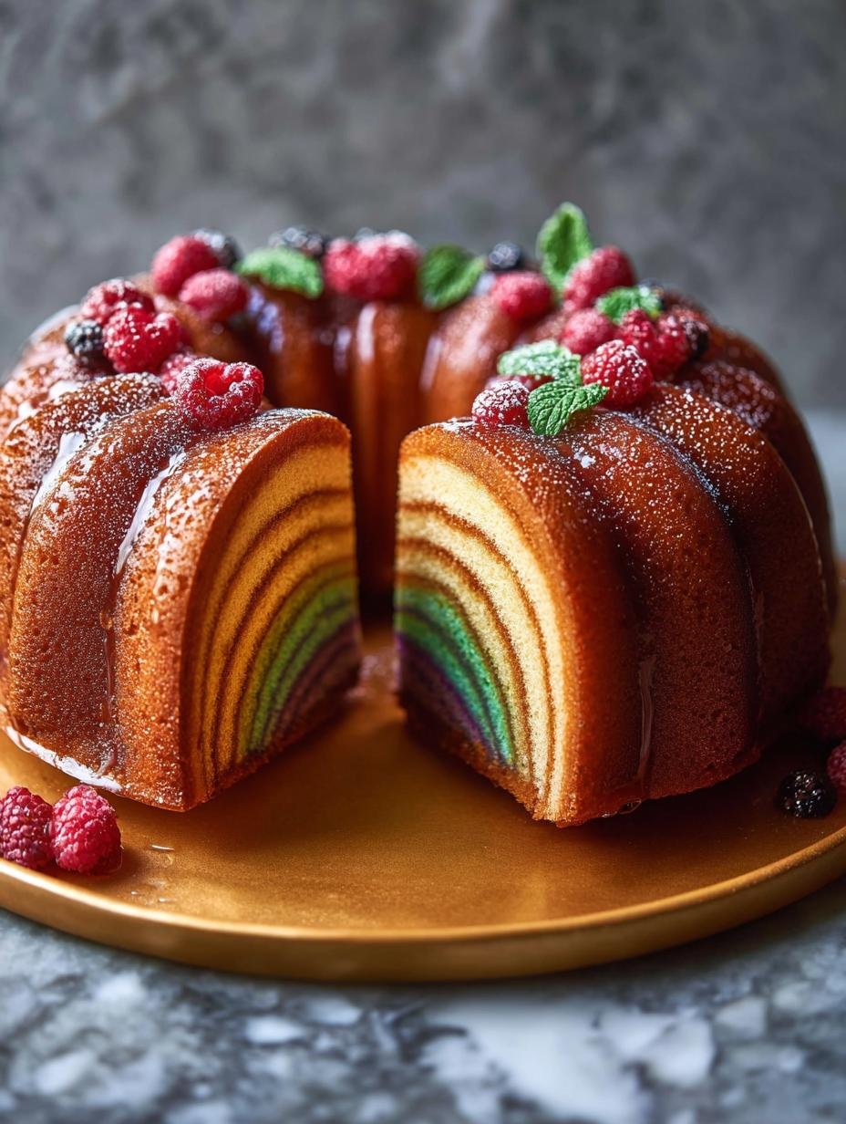 Rainbow Bundt Cake with Hidden Colors That Will Wow You - Rainbow Bundt Cake with - main visual representation