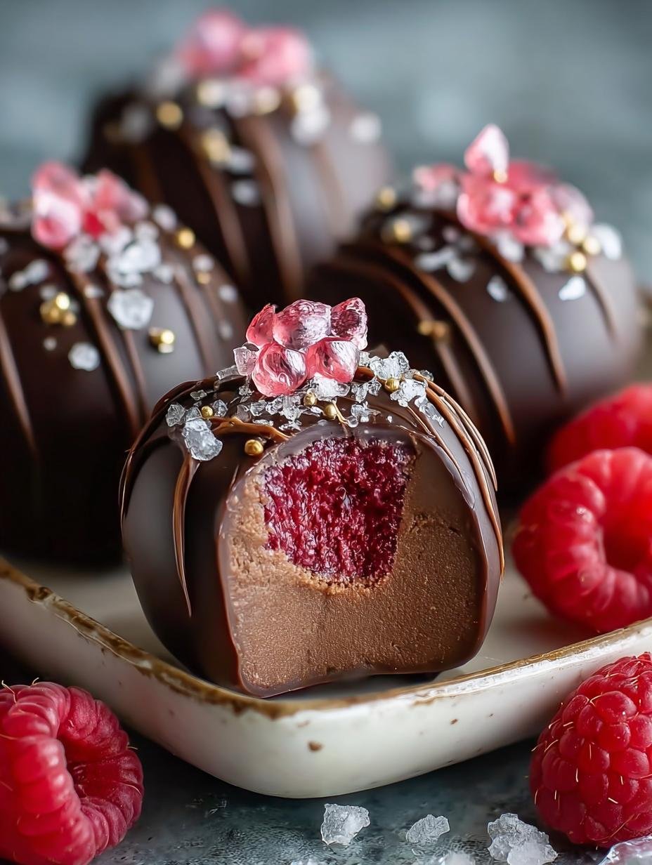 Indulge in 13 Raspberry Chocolate Truffle Delights 3 Indulge in 13 Raspberry Chocolate Truffle Delights - Raspberry Chocolate Truffle - additional detail