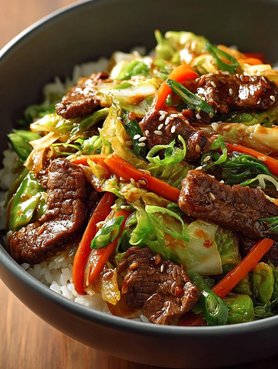 Skillet Beef Cabbage Stir