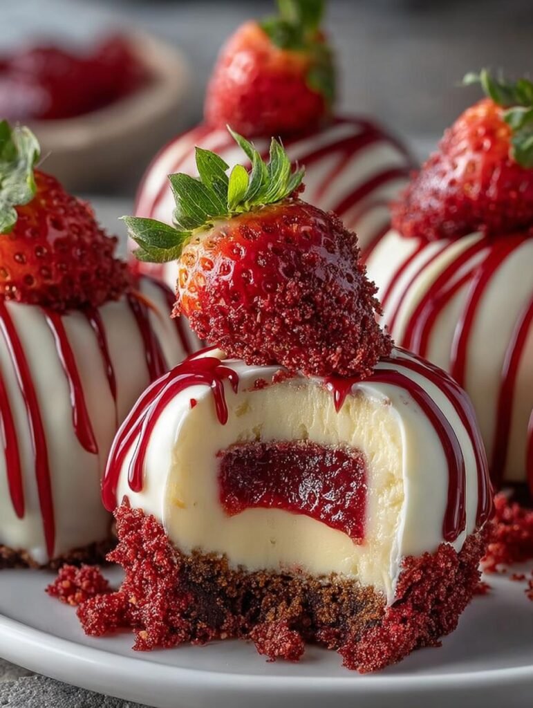 Strawberry Velvet Cheesecake Truffle