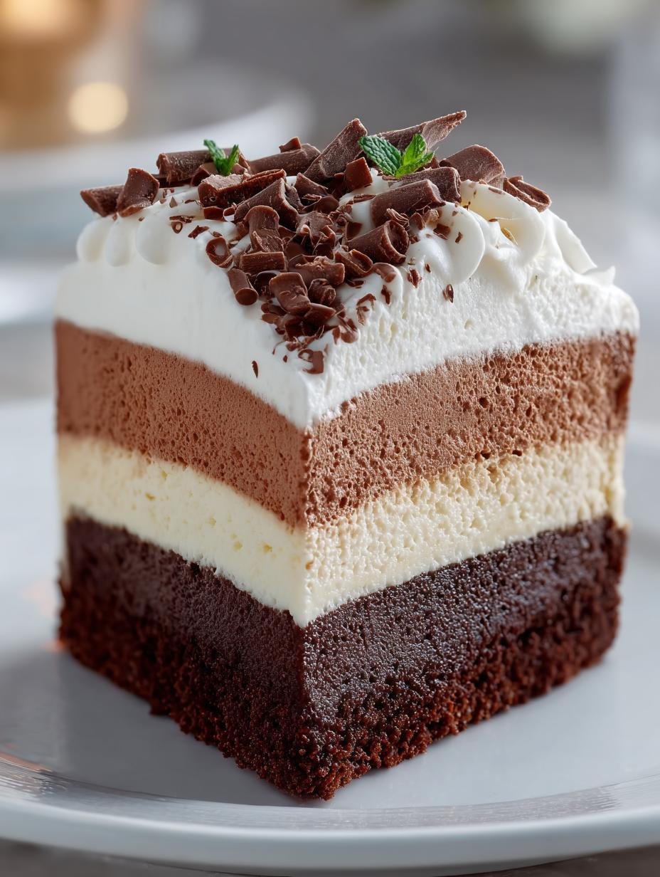 Triple Chocolate Mousse Cake: 3 Layers of Pure Indulgence 2 Triple Chocolate Mousse Cake: 3 Layers of Pure Indulgence - Triple Chocolate Mousse Cake - main visual representation