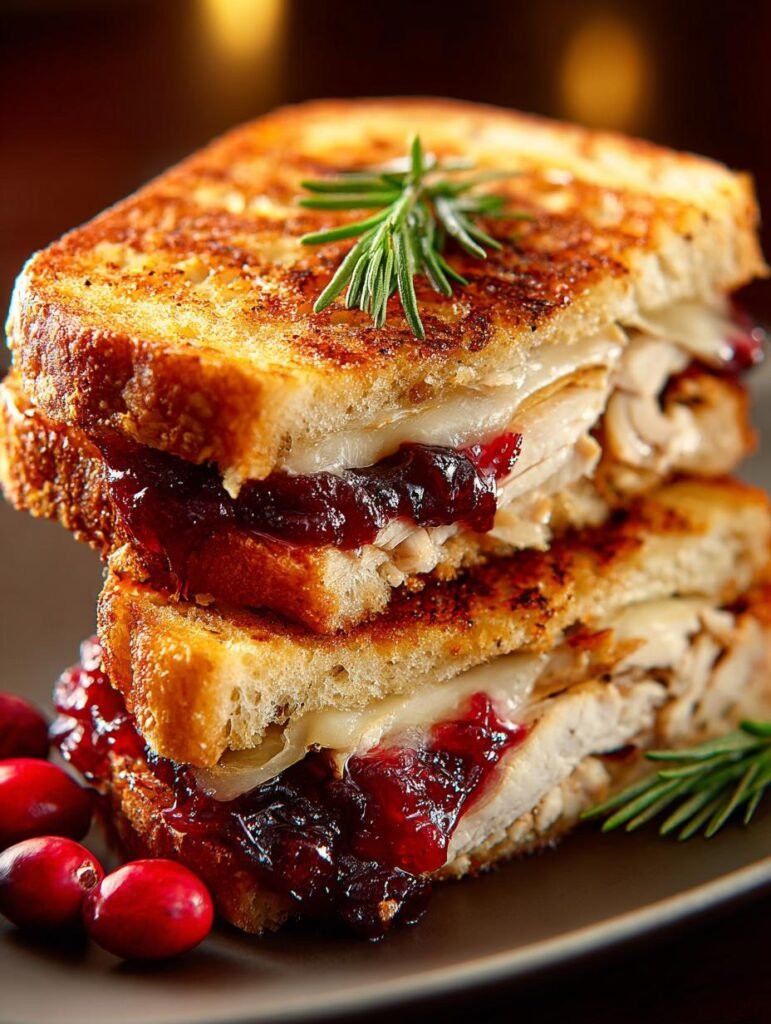Turkey Cranberry Grilled Sandwiches