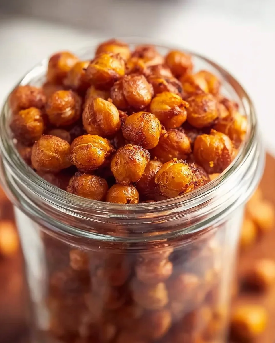 Crispy air fryer chickpeas in a bowl, ready for a healthy snack