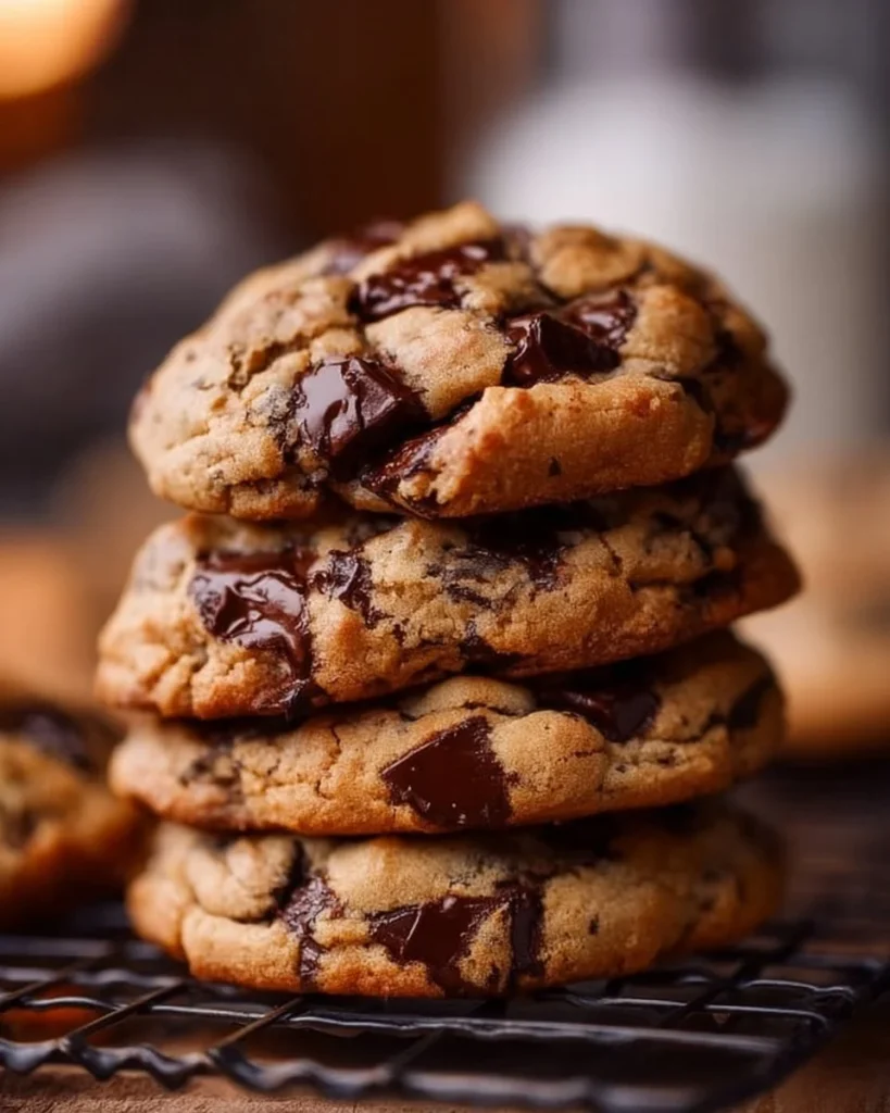 Giant chocolate chip cookie freshly baked and ready to enjoy