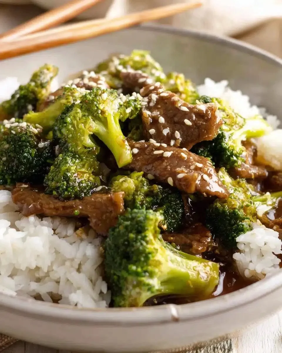 Delicious Chinese Beef and Broccoli stir-fry on a plate
