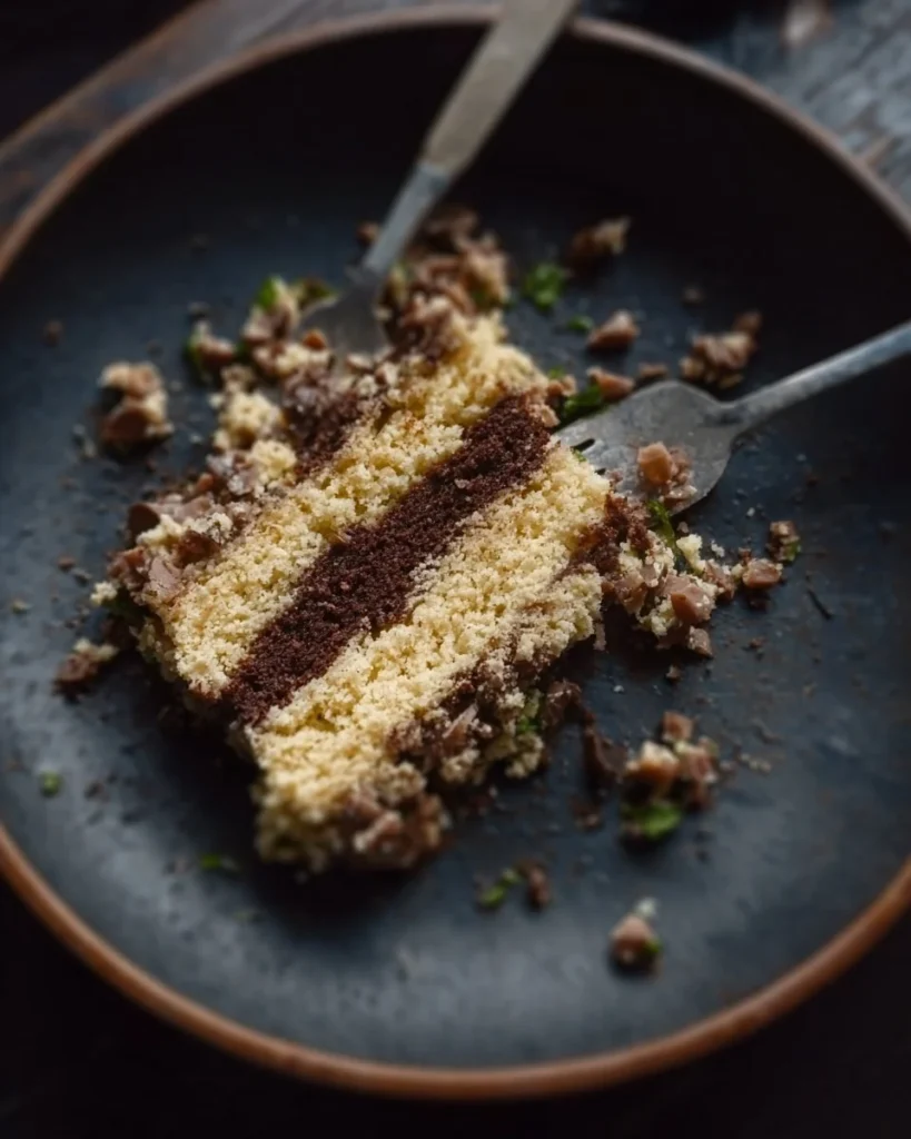 Homemade Ding Dong Cake with chocolate layers and creamy filling