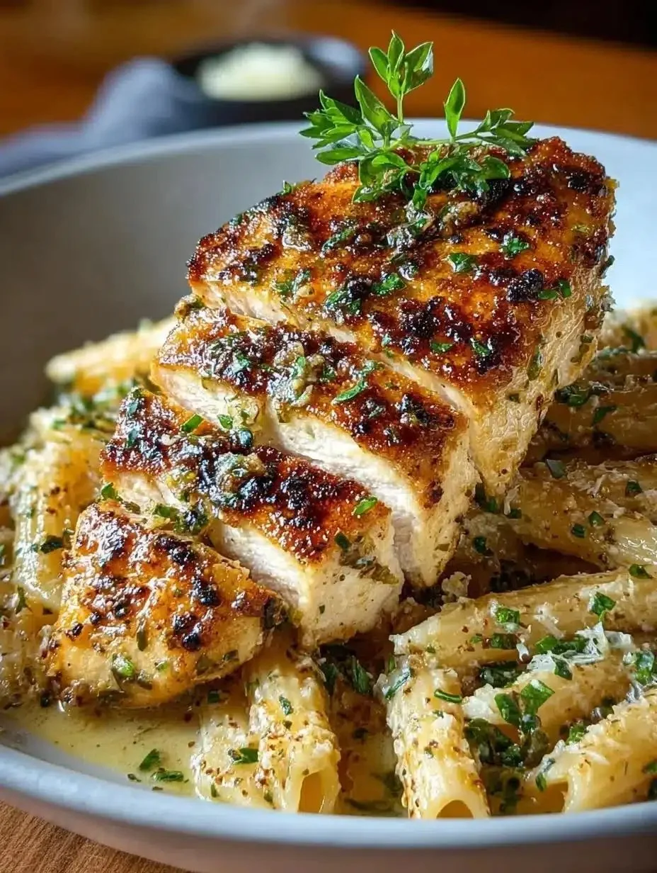 Healthy Garlic Parmesan Chicken skillet dinner recipe